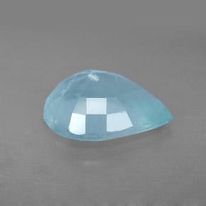 Acquamarina naturale blu da 4,33 ct, taglio a pera, VS-SI