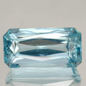Acquamarina Azzurro naturale da 7.45 ct, Taglio smeraldo, VS