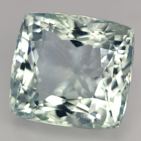 Acquamarina naturale verde da 18,18 ct, taglio a cuscino, IF