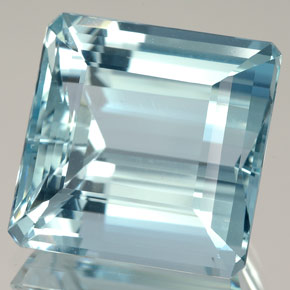 Acquamarina naturale blu da 15,86 ct, taglio smeraldo, IF