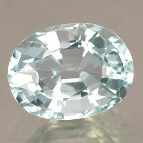 Acquamarina naturale blu da 1,30 ct, taglio ovale, IF