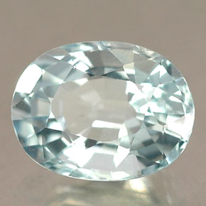 Acquamarina naturale blu da 1,30 ct, taglio ovale, IF