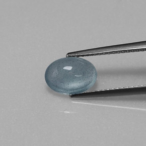 Acquamarina naturale blu da 1,86 ct, trasparente, trasparente/traslucido