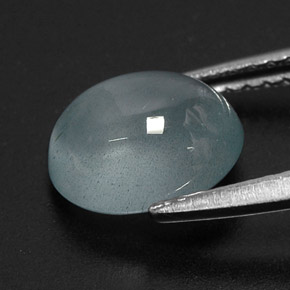 Acquamarina naturale blu da 2,12 ct, trasparente, trasparente/traslucido