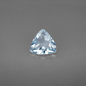 Acquamarina naturale blu da 0,81 ct, trillion, VVS