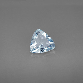 Acquamarina naturale blu da 0,81 ct, trillion, VVS