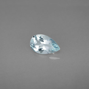 Acquamarina naturale blu da 0,69 ct, taglio a pera, VVS