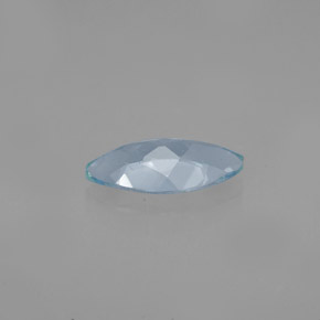 Acquamarina azzurro naturale da 0,86 ct, taglio marquise, VVS