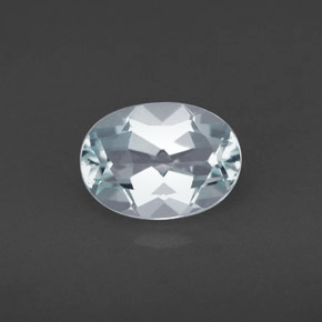 Acquamarina naturale blu da 1,10 ct, taglio ovale, VVS-VS