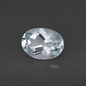 Acquamarina naturale blu da 1,10 ct, taglio ovale, VVS-VS