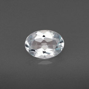 Acquamarina naturale blu da 0,95 ct, taglio ovale, VVS-VS