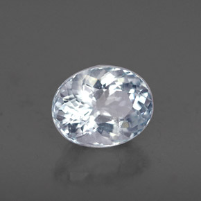Acquamarina naturale blu da 0,91 ct, taglio ovale, VS-SI