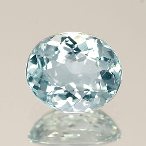 Acquamarina naturale blu da 0,76 ct, taglio ovale, VS