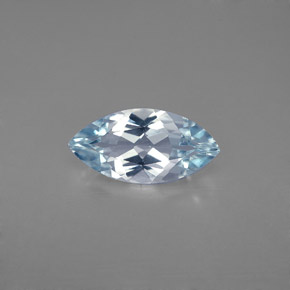 Acquamarina Azzurro naturale da 1.39 ct, Taglio marquise, VVS
