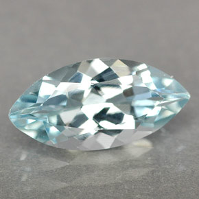 Acquamarina naturale blu da 1,40 ct, marchesa, IF