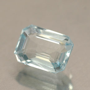 Acquamarina naturale blu da 0,94 ct, taglio smeraldo, VS