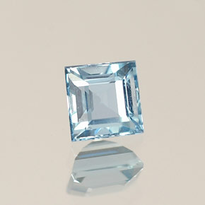 Acquamarina Azzurro naturale da 0.29 ct, Quadrato, VVS