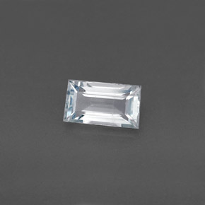 Acquamarina naturale blu da 0,73 ct, baguette, VS