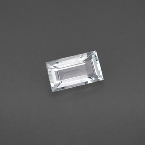 Acquamarina naturale blu da 0,73 ct, baguette, VS