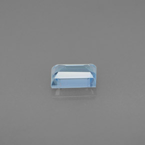 Acquamarina naturale blu da 0,55 ct, baguette, VS