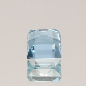 Acquamarina naturale blu da 0,61 ct, quadrato, VS