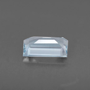 Acquamarina naturale blu da 0,57 ct, baguette, VVS-VS