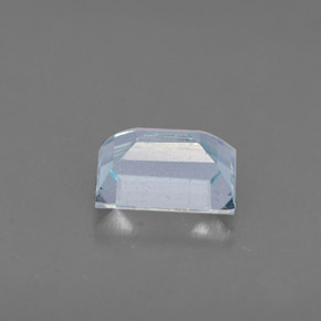 Acquamarina naturale blu da 0,61 ct, baguette, VS