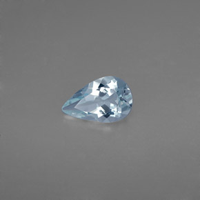 Acquamarina naturale blu da 0,59 ct, taglio a pera, VVS