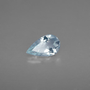 Acquamarina naturale blu da 0,66 ct, taglio a pera, VS