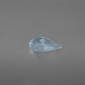 Acquamarina naturale blu da 0,66 ct, taglio a pera, VS