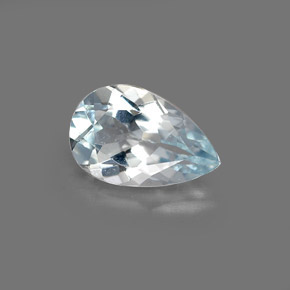 Acquamarina naturale blu da 0,72 ct, taglio a pera, VVS-VS