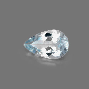 Acquamarina naturale blu da 0,72 ct, taglio a pera, VVS-VS
