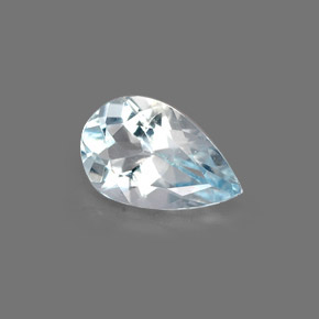 Acquamarina naturale blu da 0,68 ct, taglio a pera, VVS-VS