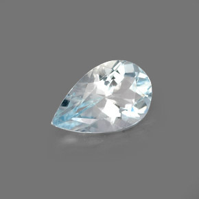 Acquamarina naturale blu da 0,68 ct, taglio a pera, VVS-VS