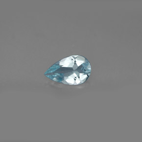 Acquamarina naturale blu da 0,54 ct, taglio a pera, VVS-VS