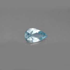Acquamarina naturale blu da 0,54 ct, taglio a pera, VVS-VS