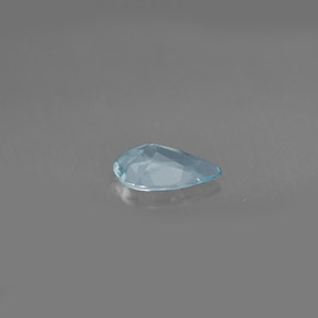 Acquamarina naturale blu da 0,54 ct, taglio a pera, VVS-VS