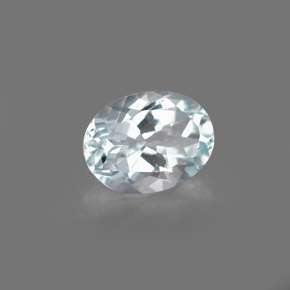 Acquamarina naturale blu da 1,27 ct, taglio ovale, VVS