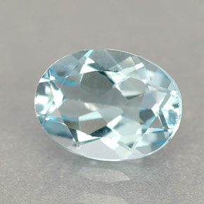 Acquamarina naturale blu da 1,04 ct, taglio ovale, VVS