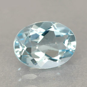 Acquamarina naturale blu da 1,04 ct, taglio ovale, VVS