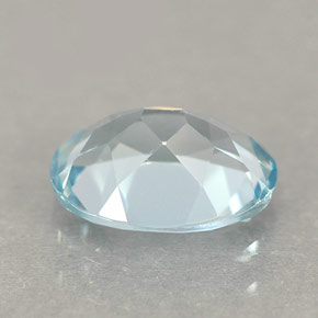 Acquamarina naturale blu da 1,04 ct, taglio ovale, VVS