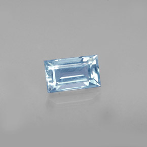Acquamarina Azzurro naturale da 0.74 ct, Taglio a baguette, VS-SI