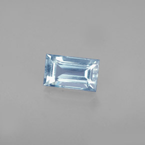 Acquamarina Azzurro naturale da 0.74 ct, Taglio a baguette, VS-SI