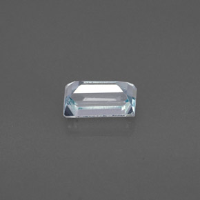Acquamarina naturale blu da 0,51 ct, baguette, VVS-VS