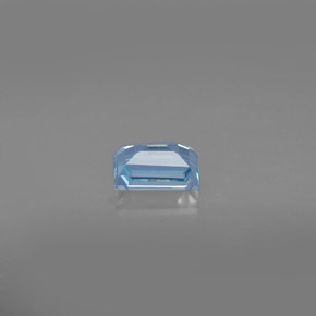 Acquamarina naturale blu da 0,59 ct, baguette, VS