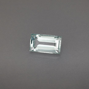 Acquamarina naturale blu da 0,66 ct, baguette, VS