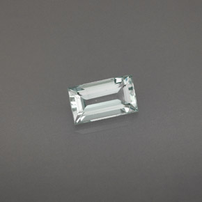 Acquamarina naturale blu da 0,66 ct, baguette, VS