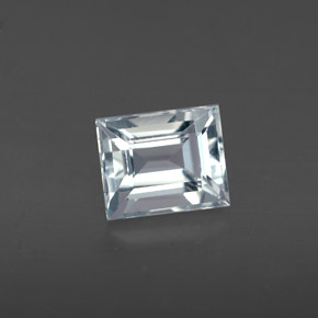Acquamarina naturale blu da 0,84 ct, baguette, VS