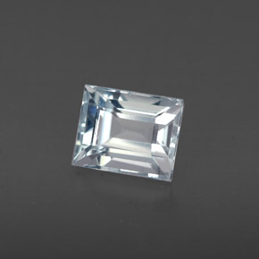 Acquamarina naturale blu da 0,84 ct, baguette, VS