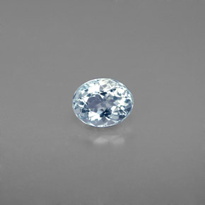 Acquamarina naturale verde da 0,68 ct, taglio ovale, VVS